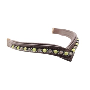 Lightweight <b>Crystal</b> & Pearl Decorative Horse Brow Band Breathable & Comfortable V Shape Leather Horse Brow Band <b>Top</b> Supplier - Product Image 1