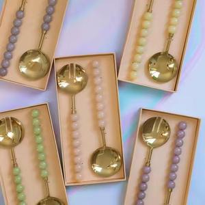 ชุดเซิร์ฟสลัดทองเหลืองชุดเครื่องใช้บนโต๊ะอาหารสำหรับเสิร์ฟอาหาร - Product Image 4