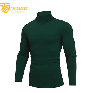 Pulls en tricot brodés pour hommes ODM 100% coton Couleur unie Motif entièrement respirant Coupe-vent Séchage rapide Haut d'hiver Confort - Product Image 3