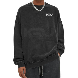 Premium Solid Winter Cotton Blend Fleece Casual Acid Wash <b>Sweatshirt</b> for Men-Eco-Friendly Quick Dry Comfortable Fit - Product Image 5