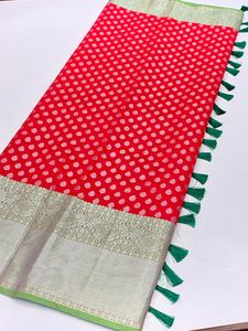 Nouveau design de sari en soie douce pour femmes, tissage de fleurs Kan-Chi en coton - Product Image 3