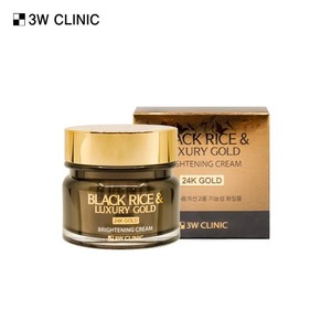 Crema Iluminadora de Lujo 3W Clinic Gold 100g con Arroz Negro, Contiene Ácido Azelaico, Ceramida, Ácido Salicílico y Glicerina - Product Image 1