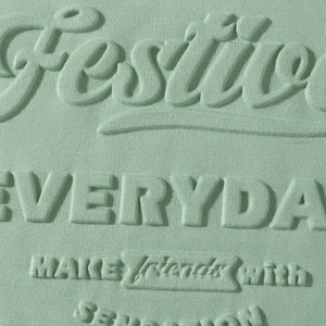 Sudadera con capucha con relieve Premium 3D personalizada de Color sólido liso para hombre, ropa de calle térmica de algodón grueso para hombre, sudaderas con capucha con estampado en 3D para hombre - Product Image 3