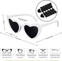 Lunettes de soleil style vintage Summer Love Lunettes de soleil en forme de coeur pour filles Bride Party Beach Favors Presents