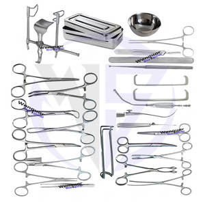 Juego de instrumentos quirúrgicos de acero inoxidable de 44 piezas para cirugía de hernia de apendectomía Manual Farabeuf Retractor fórceps de tejido de 15cm - Product Image 4