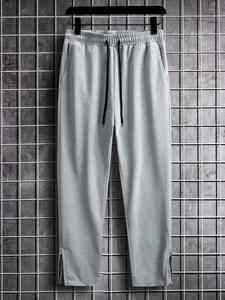 กางเกงวิ่งผ้าฟลีซระบายอากาศได้ดีสำหรับผู้ชายกางเกงวอร์มลำลองพร้อมเชือกรูดกางเกงกีฬาใหม่สำหรับฟิตเนสและวิ่ง - Product Image 5