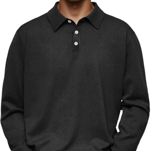 Chemise respirante unisexe décontractée imprimée à manches longues en tricot uni pour homme et femme - Product Image 1