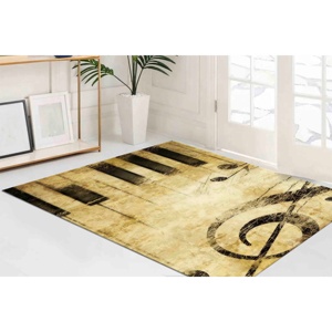 Alfombra estampada con clave de sol: suave, decoración para sala de música, marrón, alfombra de regalo, alfombra de terciopelo - Product Image 4