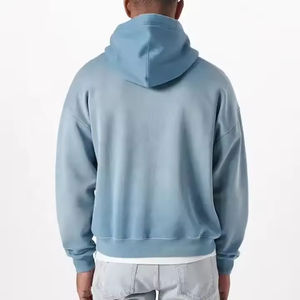 Top tendance pas cher prix fabricant de vêtements hommes de haute qualité soleil délavé 450 Gsm pull à capuche lavage à l'acide Boxy Fit à capuche - Product Image 4
