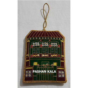 Handmade Zari Embroidery Christmas <b>Tree</b> Hanging Ornaments Fabric Material Customize Shape Used For <b>Ramadan</b> Festivals Party Decor - Product Image 1