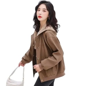 Primavera mujer nuevo uniforme de béisbol informal suelto chaqueta de cuero Original cárdigan mujer temperamento chaqueta de cuero de Color coreano - Product Image 2