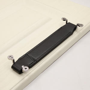 Poignée de tiroir en cuir classique, style européen moderne, couleur personnalisable pour chambre à coucher, salle de bain, armoire, hôtel, usage extérieur - Product Image 1