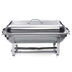 Plat à réchaud en acier inoxydable plaqué nickel, alimenté au gaz, style royal, pour hôtel, restaurant, buffet, best-seller, gravé à la main - Product Image 2