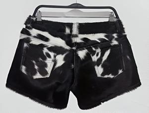 Shorts de Cuero Tejido de Cintura Alta para Mujer, Otoño Invierno 2025, Nuevo, Holgado, Cintura Elástica, Casual, Adelgazante, Color Sólido - Product Image 4