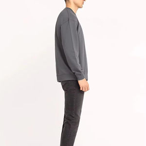 Sudadera de Hombre 100% Algodón Grueso, Cuello Redondo, Estilo Holgado, Hombros Caídos, Ropa Urbana, Logotipo Personalizado - Product Image 4