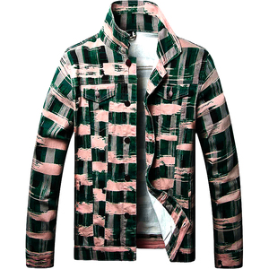 Chaqueta vaquera bordada elegante para hombre, ropa de calle Vintage desgastada con diseño de impresión Y2k, consciente de la moda - Product Image 6