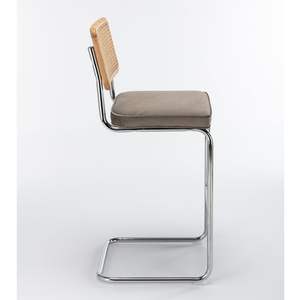 Chaise de salle à manger en rotin avec structure en métal chaise en rotin en cuir synthétique - Product Image 4