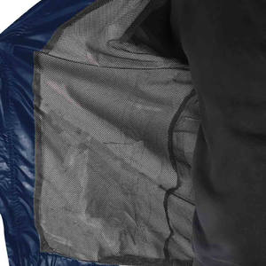 Chaqueta cortavientos de concha de poliéster de nailon de invierno personalizada para hombre, chaqueta cortavientos de color azul marino liso en contraste para hombre - Product Image 6