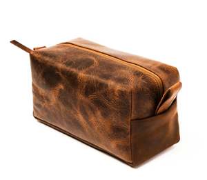 Bolsa de maquillaje de alta calidad de cuero genuino indio, bolsa de mano de belleza de lujo personalizada, exportador y fabricante de cosméticos - Product Image 1