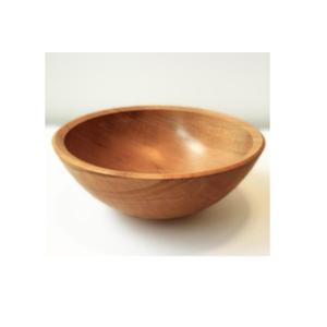 Cuenco redondo de madera pulida Natural, tazón de aperitivos de madera abstracta con forma personalizada para restaurante, tazón de madera de alta gama para sopa - Product Image 1