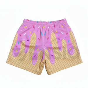 Pantalones Cortos Deportivos Personalizados Casuales Ecológicos de Secado Rápido con Sublimación de Goteo de Hielo 100% Poliéster para Hombre Niños Entrenamiento Correr Transpirables - Product Image 2