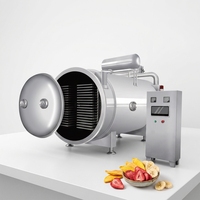 Industriële vriesdroger voor fruit en groenten, lyofilisator met PLC-touchscreenbesturing, vacuümdrogen voor koffie, melk en huisdierensnoepjes