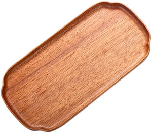 Bandeja DE SERVICIO DE MADERA rectangular hecha a mano con característica decorativa de pulido natural - Product Image 1
