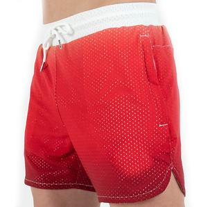 2024 Sublimation plaine 100% Polyester Street Wear ensembles sport court entrejambe Gym blanc basket-ball personnalisé maille hommes Shorts - Product Image 5