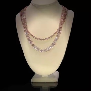 Collier en argent sterling 925 de 10mm pour hommes et femmes Miami Cuban Link Prong Chain Vintage Gold 10k Solid Gold Iced Cuban Style - Product Image 1