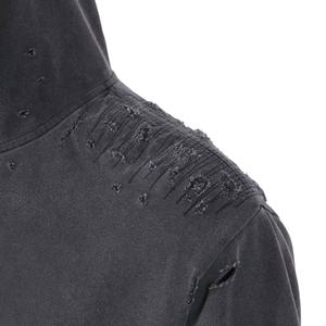 Sudaderas con Capucha Extra Grandes de Algodón Grueso con Estampado Digital Personalizado, Lavado Ácido Desgastado, Estilo Vintage para Hombre - Product Image 3