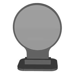 Miroir de maquillage rond sur pied en bois naturel GNG003 - Product Image 3
