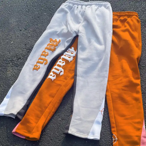 Pantalones para correr Logo Pantalones apilados Pantalones de chándal acampanados Fabricante de impresión de alta calidad Algodón de rizo francés Hombres Tejido informal - Product Image 4