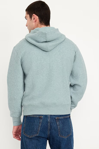 Sweats à capuche unisexe en coton léger, respirant et confortable pour les jours de détente Sweats à capuche en molleton personnalisés en relief pour hommes - Product Image 2