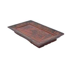 High Quality Eco-Friendly Luxury New Arrival Unique Wooden <b>Tray</b> <b>Handle</b> Designer Irregular Shaped Solid Wood Made Polished Finish - Product Image 1