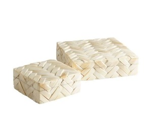 Wholesale Factory price Jewelry <b>Storage</b> <b>Box</b> Multifunctional Natural Bone Stripes Handmade Home Decor Living Room At Best Price - Product Image 1