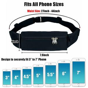 Adjustable Lightweight Waterproof Running <b>Waist</b> <b>Support</b> Sports Belt OEM/ODM Zipper Pocket with Essentials Phone Baby Fanny Pack - Product Image 5