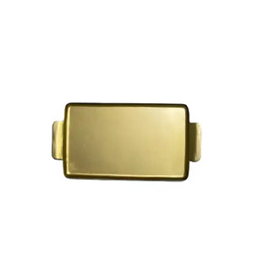 Best Selling Gold Embossed Oval Shape Serving <b>Tray</b> With Gold Floral Accents Top Quality <b>Large</b> Size Metal Serving <b>Tray</b> On Sale - Product Image 4