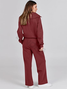 Nouvel ensemble de survêtement d'hiver élégant pour femme avec design extensible dans quatre directions, léger et respirant pour une utilisation active quotidienne - Product Image 4