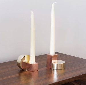 Base en marbre avec support en laiton bougeoir élégant bougeoir de luxe pour la décoration intérieure salon Table Accent - Product Image 5