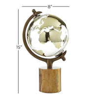 Cadeau à la mode World Globe Geographic Interactive Educational Discovery World Globe avec support en métal et en bois