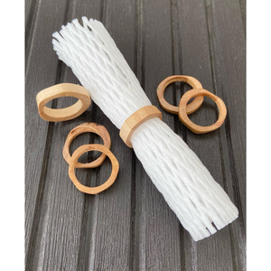 Anneaux de serviette en bois fabriqués à la main de haute qualité porte-serviettes en bois naturel de première qualité pour les fêtes de décoration de Table à manger de ferme - Product Image 5
