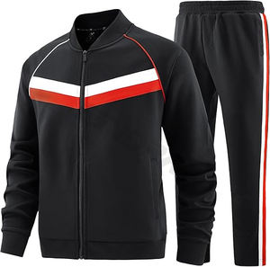 Logo surdimensionné à capuche et survêtement deux pièces ensemble pour hommes chaud polaire éponge survêtement décontracté hiver survêtement chaud athlétique tenue équipement - Product Image 1