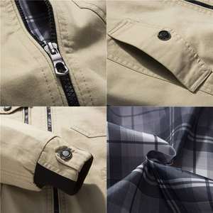 Mens <b>Plus</b> <b>Size</b> Winter Thick Fabric Slim Fit Zipper Jacket <b>Coat</b> - Product Image 4