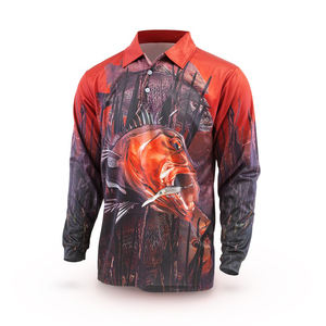 Polo tricoté en satin de protection UV UPF 50 + de qualité supérieure chemise décontractée de pêche respirante sublimée personnalisée avec col - Product Image 1