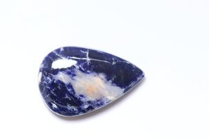 Cabujón de sodalita auténtica Natural, Piedra en forma de pera, piedra preciosa de grado superior con reverso plano pulido suave para la fabricación de joyas al por mayor - Product Image 5