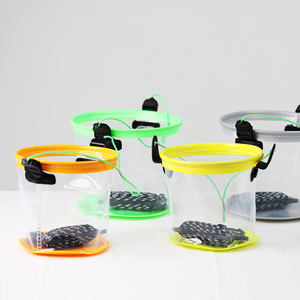 Đóng Mở Trong Suốt EVA Câu Cá Xô Nước Di Động <span class=keywords><strong>S</strong></span>ống Cá Bait Container Trẻ Em Chơi Giỏ Cát EVA Túi Cho Hồ Suối - Product Image 1