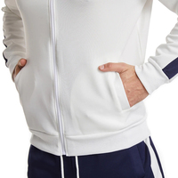 Survêtement complet unisexe personnalisé pour la saison printanière, respirant, avec doublure en polaire, fermeture éclair, coupe-vent en polyester, imprimé, pour le jogging et l'entraînement