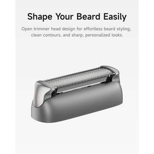 Tondeuse Électrique Étanche pour Hommes, Rasoir à Cheveux et Barbe Rapide, Utilisation Humide/Sèche IPX7 avec Guides, Alliage Métallique Gris pour le Visage - Product Image 6