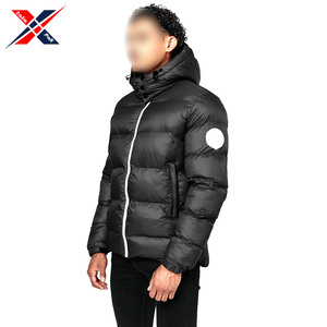 Wholesale Custom Printed Hooded Puffer <b>Jacket</b> for Men with Customized Logo <b>Waterproof</b> Vintage Winter Design and Pockets - Product Image 3