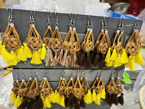 2025 PROVEEDOR DE VIETNAM PENDIENTES DE RATÁN DISEÑO CALIENTE 100% ACCESORIOS A JUEGO FÁCILES HECHOS A MANO-Caryln 0084935825297 - Product Image 6